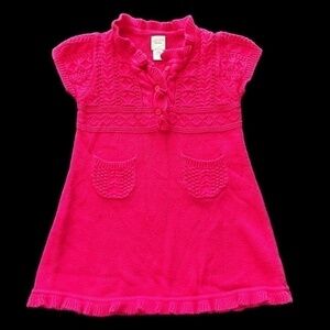 🏷️ 2/$20 or 3/$25 SALE 🏷️ Baby GAP Infant Girls Pink Sweater Dress Size 18-24M
